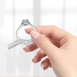 2 Pieces Clear Silicone Ring Guard Ring Sizer Soft Spiral-Ring Tightener Set Ring Size Adjuster for Loose Ring 2/3/5mm