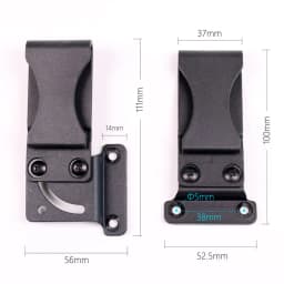 90 Degree Rotated Loop Clamp With Hardware Black Plastic Belt Clip Swivel For Kydex Holster Scabbard Tool Parts
