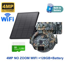 SHIWOJIA 4K 8MP WIFI Solar Powered Camera 4G SIM 12X ZOOM Outdoor 360° View Animal Monitoring Solar Battery Hunting PTZ Cameras