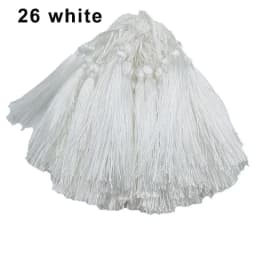 100Pcs Tassels 13cm Silky Floss Bookmark Tassels with Cord Loop Chinese Knot Tassel Fringe Jewelry Making DIY Craft Accessories