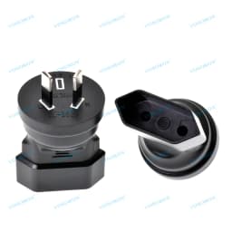 IEC Type I Australia New Zealand China Plug Adapter, Ultra Compact Light Weight - AU 2Pin to EU Type C 4.0 Travel Adaptor Plug