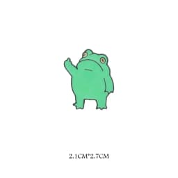 Cute Funny Vertical Middle Finger Frog Alloy Brooch Creative Cartoon Animal Badge Personality All-match Clothing Accessories