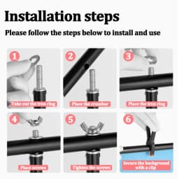 T-shaped Photography Backdrops Stand Photo Studio T Shape Support Light Stands Mini Holder Tripod For PVC Background Cloth Paper