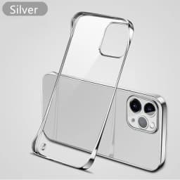 Plating PC Hard Frameless Phone Case For iPhone 11 12 13 14 15 16Pro Max XSMAX X XR XS 7 8PLUS Glossy Boundless Clear Back Cover