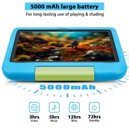 Paitanry Children Tablet 10 Inch Kids Tablet Android WiFi Tablet with Cartoon Shockproof Case Educational Game Video Tablet