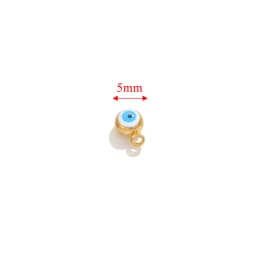 10pcs Stainless Steel Round Small Charms Devil's Eye Charms For Jewelry Making Earring Bracelet Pendant Jewelry Findings Bulk