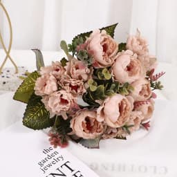 Artificial Ronghua Peony Simulation Flower Home Wedding Fake Flower Bundle Engineering Horticultural Decoration