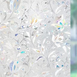 Window Privacy Film Static Window Clings Vinyl 3D Window Decals Window Stickers Rainbow Window Film for Control Anti UV