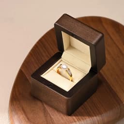 WoodTen Wood Ring Gift Box Jewelry Ring Storage Box for Engagement Wedding Anniversary Propose Jewelry Organizer Box for Women