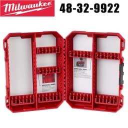 Milwaukee Tool Box Collection 1/4 Inch Hex Shank Bits Storage Case Empty Durable Clear Lid Portable Screwdriver Bit Organizer