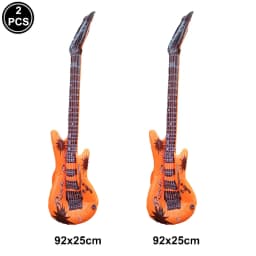 Inflatable Guitar 35inch Rock Star Guitar Reusable Inflatable Guitar Toys Balloons 80s 90s Themed Kids Birthday Party Decoration