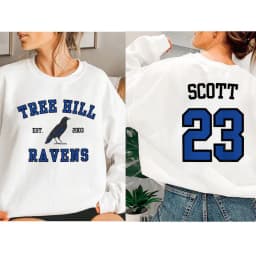 One Tree Hill Sweatshirt TREE HILL RAVENS Shirt Nathan Scott 23 North Carolina Hoodie Trendy Tric Sweatshirts Tv Show OTH Merch