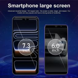 K-Touch 5G Smartphone 17 Pro Max 22G+2TB Cell Phone 7.3inch Full Display Mobile Phones Face Recognition 16+48MP Camera 5G Dual Sim 7800mAh Battery Android 15 Cellphones