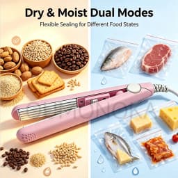 Mini Plastic Bag Sealer Machine Storage Bag Clip Vacuum Sealing Storage Machine Sealer Packing Seal Food Snack Kitchen Gadgets