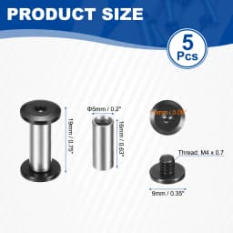 5/10pcs M4 Knife Handle Screws Hex Sink Head Stainless Steel Pocket Knife Pivot Pin Folding Knives Bolts Fasteners Blade Fixing