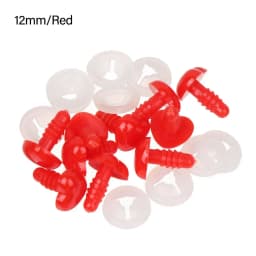 10Pcs Heart Shape Plastic Safety Noses For Crochet Toys Amigurumi Pink/Red/Black Nose Animal for Bear Puppet Dolls Toys DIY