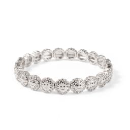 2024 New Gold Color Bangle Happy Elastic Bracelets For Women Beaded Accessory