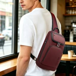 HK Multifunctional Business Chest Bag Waterproof and Scratch-Resistant Men’s Bag Lightweight High-End Fashionable Shoulder Bag