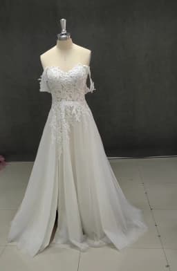 LORIE Lace Wedding Dresses 2022 Off The Shoulder Sweetheart Neck Bridal Gowns Side Split Appliques CountryWeddingGown Customized