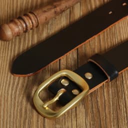 Handmade Belt Buckles for Men Thick Natural Vegetable Tanned Leather Pin Buckle Mens Waist Belt Men's Belt Gifts for Men