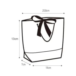 5pcs Ribbon Bow White Pardboard Paper Tote Gift Bags with Handles Shopping Party Wedding Party Birthday Retail Bags