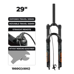 Bolany New Upgraded MTB Front Fork 32mm Bicycle Air Fork 27.5/29 Inch Mountain Bike Air Supension 120mm Travel Magnesium Alloy