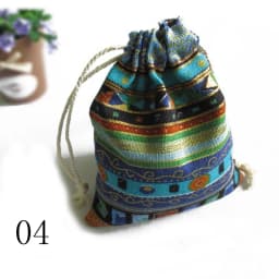 3Pcs Cotton  Gift Bags Multicolor Tribal Tribe Drawstring Jewelry Bags Pouches Package Storage Chinese Ethnic Style 9.5cm X12cm