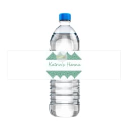 Custom Henna Water Bottle Labels Stickers Self Adhesive Candy Wrap Bridal Shower Decor Personalized Text