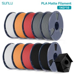 SUNLU PLA Matte 10KG1.75mm ±0.03mm 1KG/2.2LBS 3D Printer Filament PLA High Transparency Fast 2-7 Days Delivery RoHS Reach