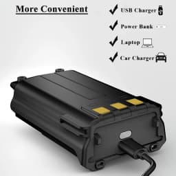 Baofeng UV 5R Battery Type-C Charger Thicker 3800mAh BL-5 For Walkie Talkie Radio UV-5RC UV-5RE BF-F8 BF-F8HP GT-5R BF-F9 UV-5X3