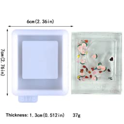 Photo Frame Resin Art Shaker Mold Creative Card Pendant Clear Quicksand Silicone Mold DIY Crafts Casting Epoxy Mold for Keychain