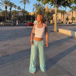 Street Sequin Lace Up Pants Women Elastic Low Waist Wide Leg Trousers Female 2026 Spring Summer Lady Shiny Party Club Clothes