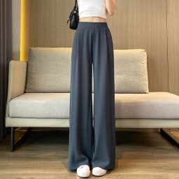 High Waist Wide Leg Seven-Five Pants Women's Summer New Style Korean Version Ice Silk Loose Casual Versatile Five-Five Pants