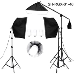 SH Photography Studio Softbox Lighting Kit Boom Arm for Video YouTube Continuous Lighting Professional Lighting Set Photo Studio