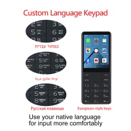 DOOV R17 4G Smartphone No Camera Screen 2.8Inch 3GB+32GB Google Play Dual SIM Bluetooth Physical Keypad Mobile Phone 2100mAh