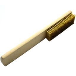 10 Row Brass Wire Brush With Wood Handle Jewelry Polishing Grinding Cleaning Tool