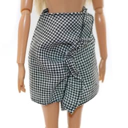 1/6 Doll Clothes Long-sleeved Sweater Pants Denim Grid Daily Wear Accessories Dress Up for Barbie Girl Gift