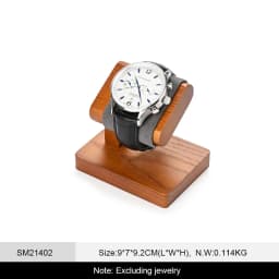 WoodTen Solid Wood Watches Display Stands Base Watch Necklace Bracelet Organizer Rack Bangle Scrunchie Headband Showcase Stands
