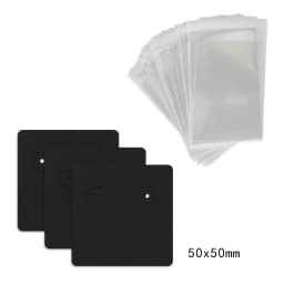 50 Pcs 5x5cm Hot Selling Earring Jewelry Display Paper Card With Or Without Bags Wholesale Packaging Suppliers Customize Service