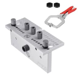 3 In 1 Dowel Jig Woodworking Hole Puncher Drill Guide 7/8/10MM M14 M18 Aluminum Wood Positioning Hole Opener DIY Tool
