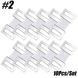 10/20/30Pcs Replacement Elastic Bandage Wrap Stretch Metal Clips Fixation Clamps Hooks First Aid Kit for Sport White/Coffee