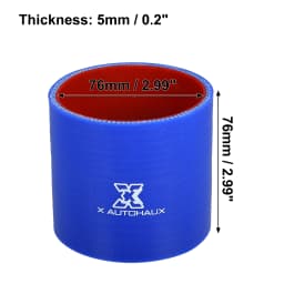 X Autohaux Universal Straight Silicone Reducer Hose Coupler Intercooler Turbo Straight Tube Piping 89mm ID Auto Car Accessary