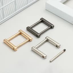 1PCS Metal Detachable open Rectangle Screw Rings Buckle Strap Connector for Leather Craft Bag Strap Belt Handle Shoulder Webbing