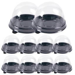 50pcs Clear Plastic Mini Cupcake Boxes Muffin Pod Dome Muffin Container Box for Wedding Birthday Dessert Baking Decorations