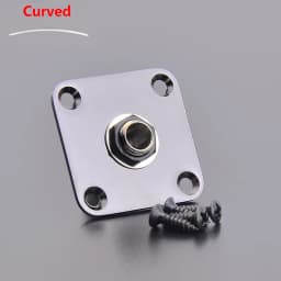 Flat / Curved Stainless Steel Jack Plate( Made in Japan by GOTOH) With Epi Output Jack(made in korea) For Electric Guitar Bass
