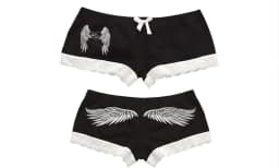 Sexy Slim Everything Everyday Casual Front and Rear Wings Printed Y2K Shorts Harajuku Retro Cool Girl Rock Gothic Movement Punk