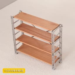 1:6 1:12 BJD Dollhouse Wrought Iron Storage Rack Miniature Items Bookcase Mini Storage Rack Dolls House Accessories Furniture