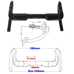 BIKEDOC TB28 Carbon Bunch Bar Toray 700 Track Bar For Front And Rear Brake Fixie Carbon Handlebar UD Glossy Drop Bar