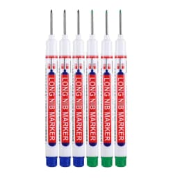 20MM Long Nib Marker Pens Waterproof Deep Hole Head Four Color 6Pcs/Set Markers For Metal Woodworking Marker Tools Art Supplies