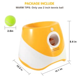 Dog Toy Interactive Automatic Ball Launcher with 6 Tennis Balls Outdoor Thrower Fetch Machine Ball Launcher for Dog USB Charging
